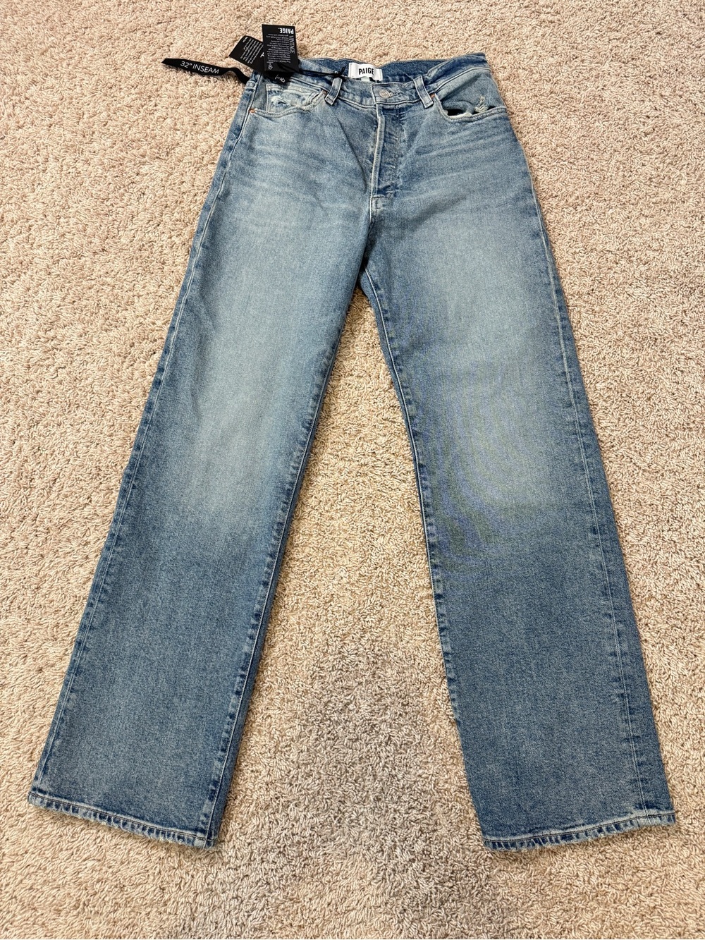 NWT PAIGE. SAWYER WIDE LEG High Rise Wide Straight Leg Jeans Size 28 - Picture 5 of 16